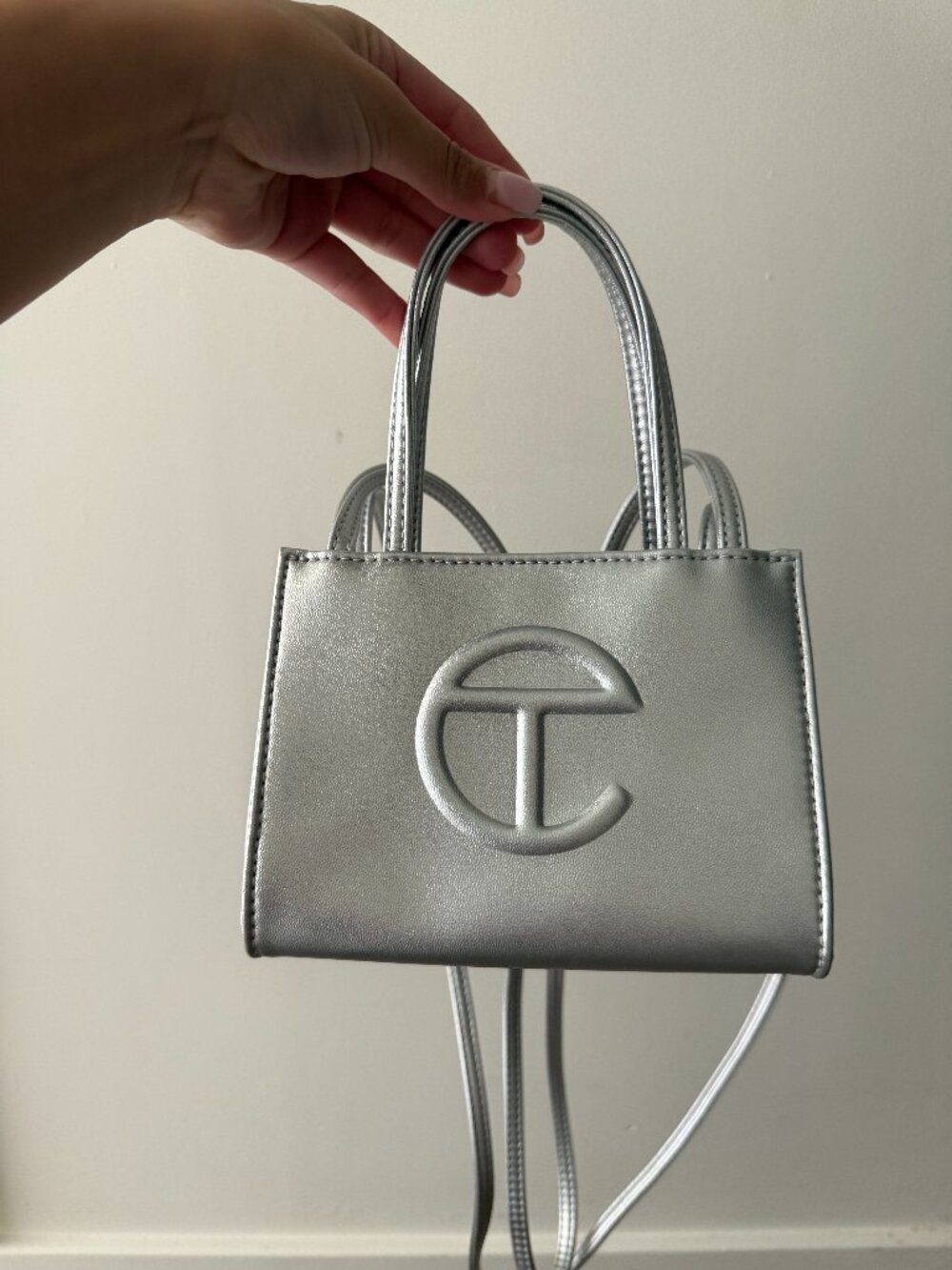 Telfar Small Shopping Bag Silver